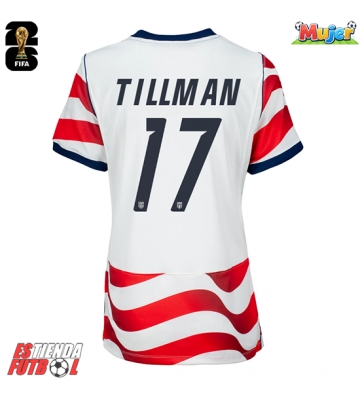 Estados Unidos Malik Tillman #17 Primera Equipación Mujer Mundial 2026 Manga Corta